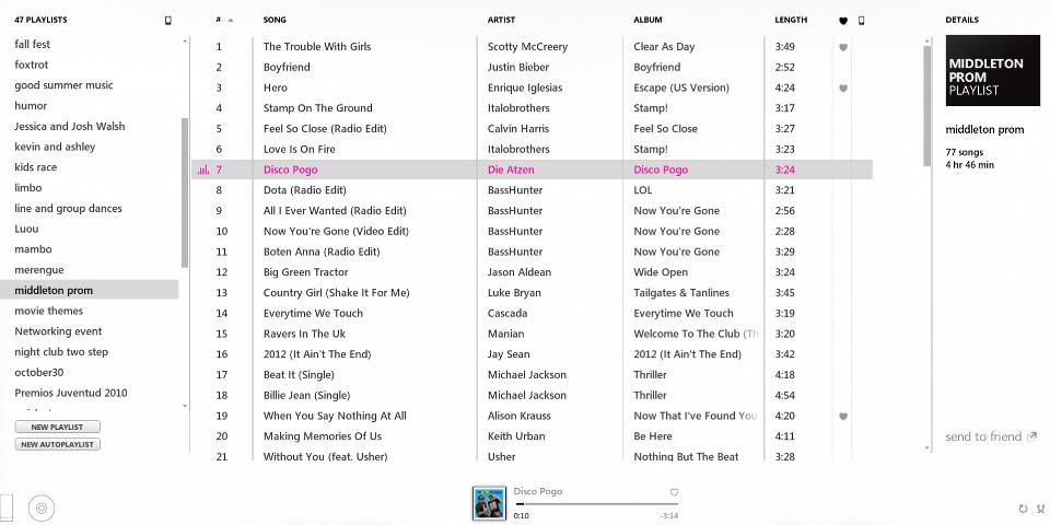 Middleton School Prom 2012 top 20 requested songs